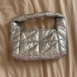 Silver Quilted Women's Bag